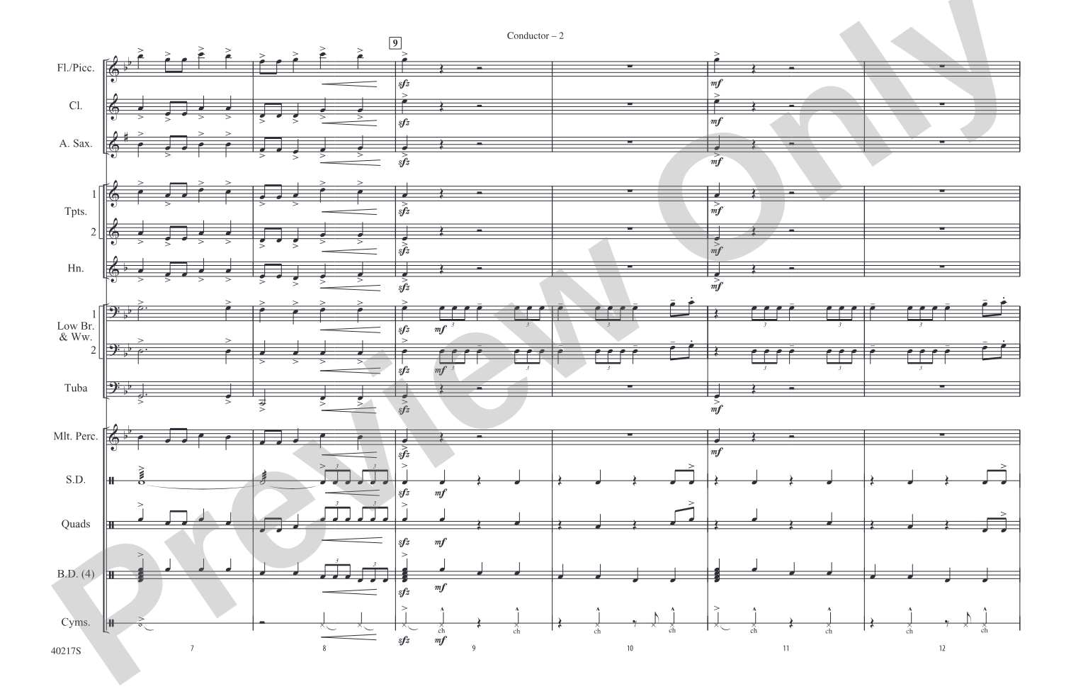 Right Round: Marching Band Conductor Score & Parts
