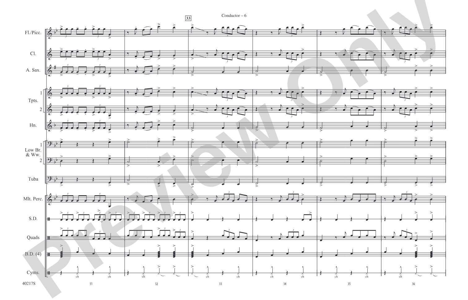 Right Round: Marching Band Conductor Score & Parts
