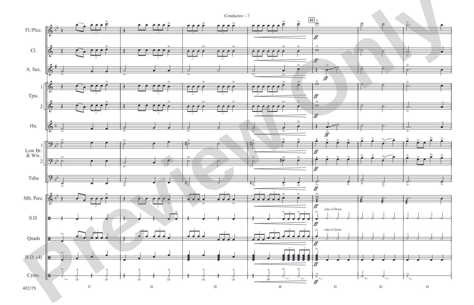 Right Round: Marching Band Conductor Score & Parts