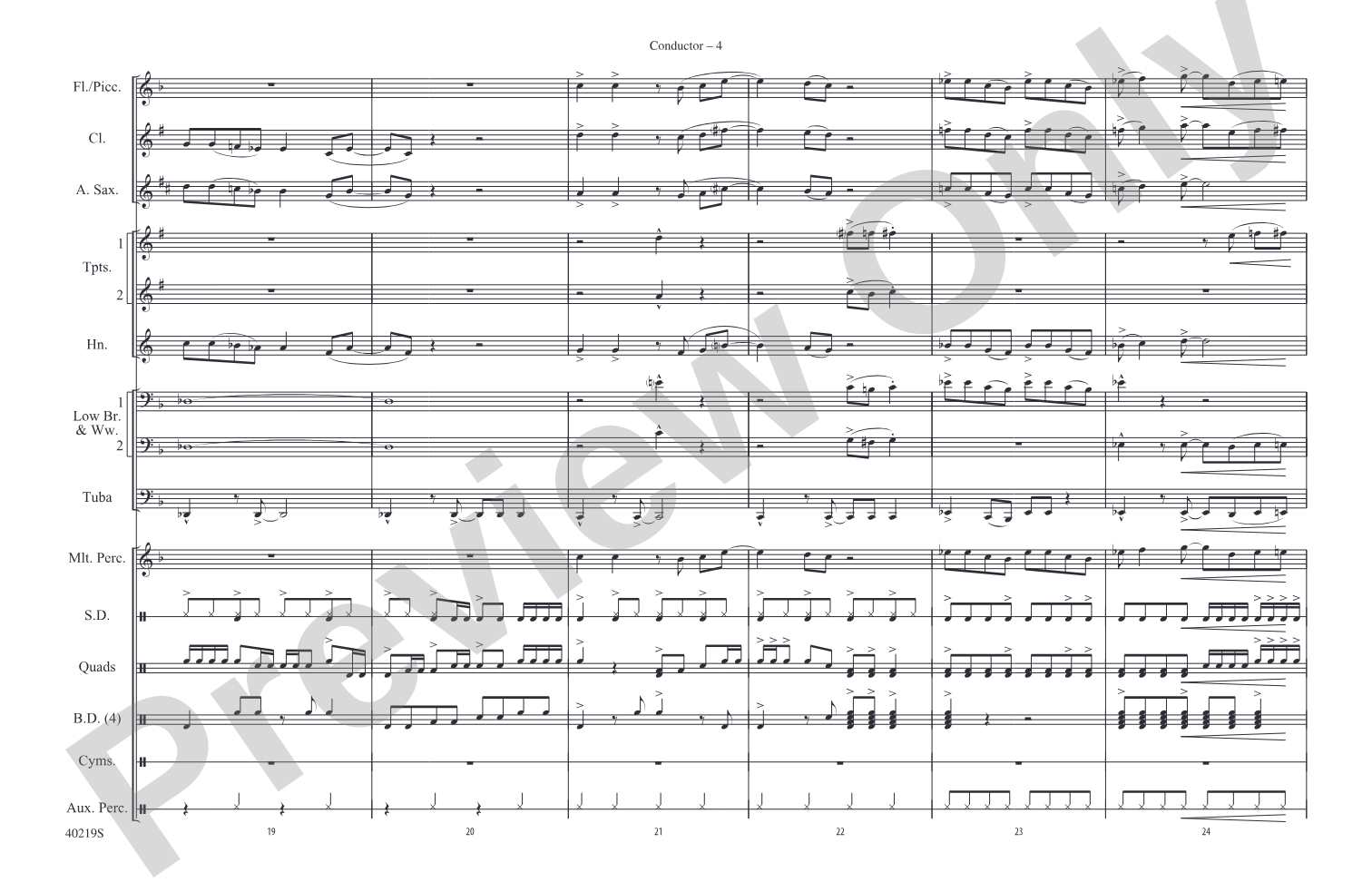 Rockin' Down the Highway: Marching Band Conductor Score & Parts