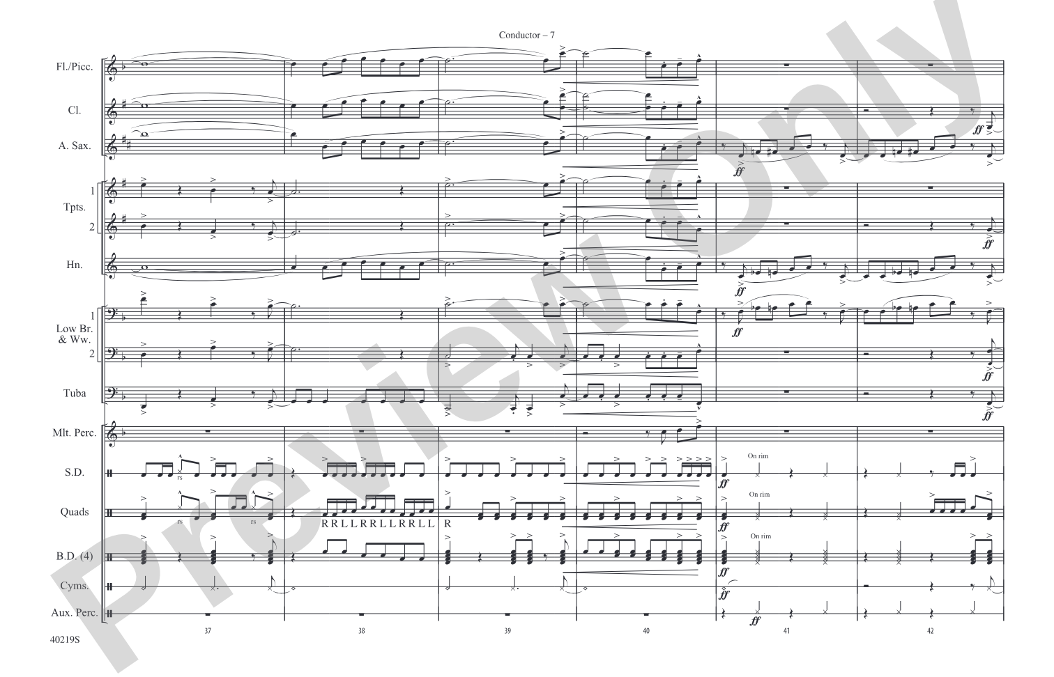 Rockin' Down the Highway: Marching Band Conductor Score & Parts
