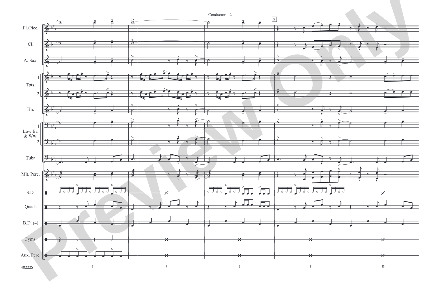 Bad Girls: Marching Band Conductor Score & Parts
