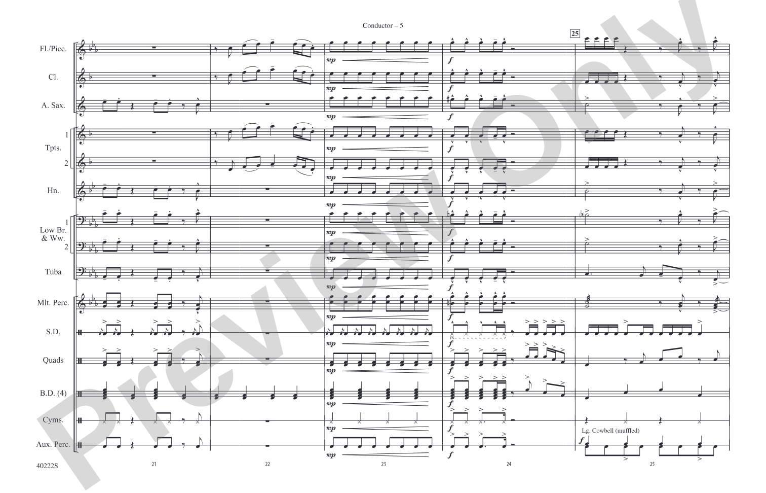 Bad Girls: Marching Band Conductor Score & Parts