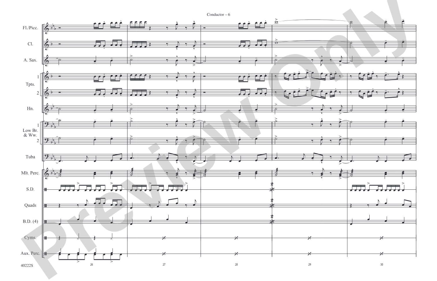Bad Girls: Marching Band Conductor Score & Parts