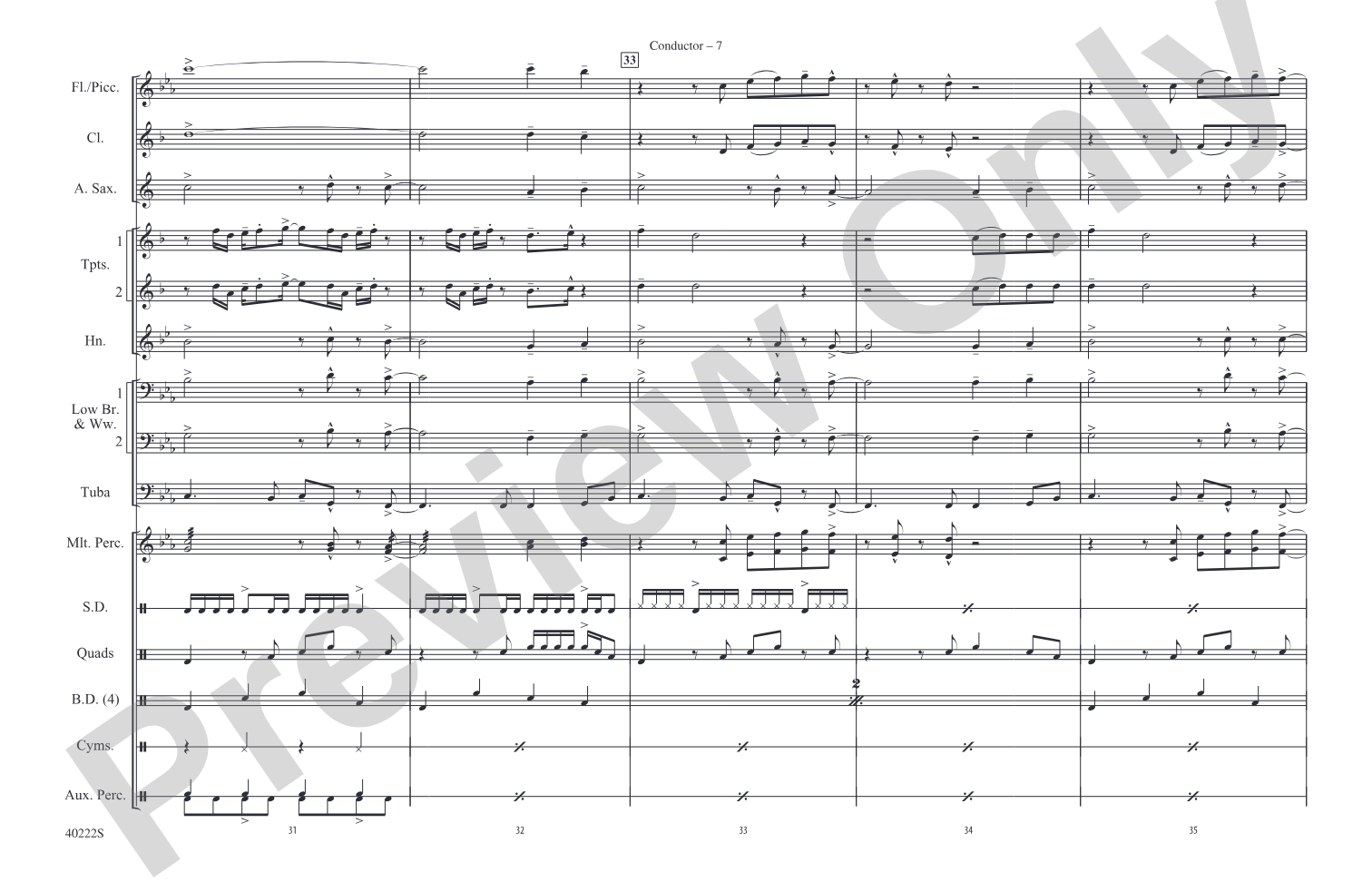 Bad Girls: Marching Band Conductor Score & Parts