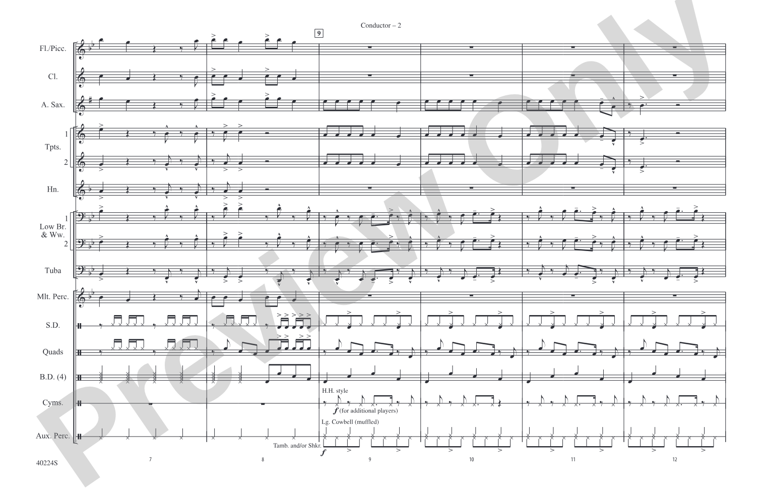 Like Money: Marching Band Conductor Score & Parts