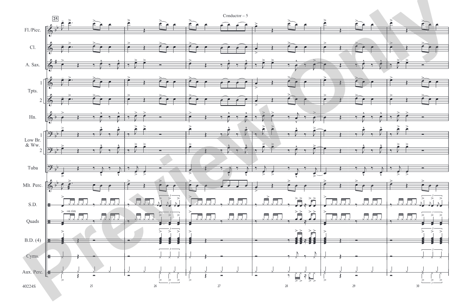 Like Money: Marching Band Conductor Score & Parts