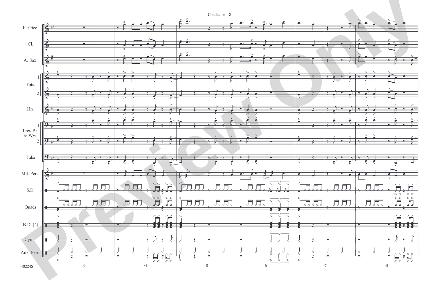 Like Money: Marching Band Conductor Score & Parts
