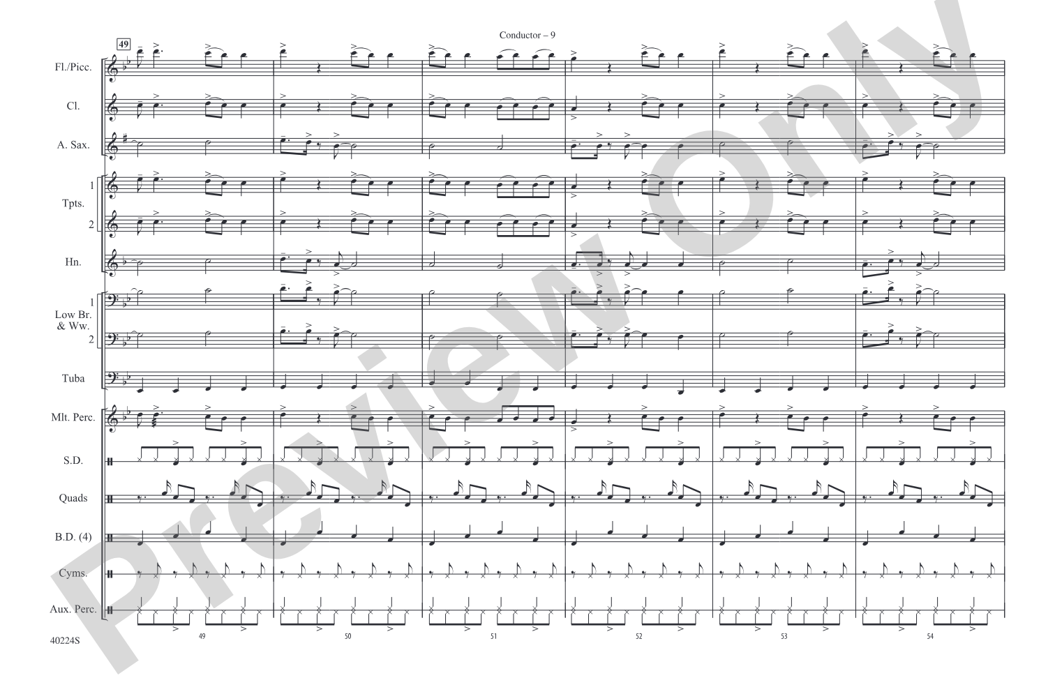 Like Money: Marching Band Conductor Score & Parts