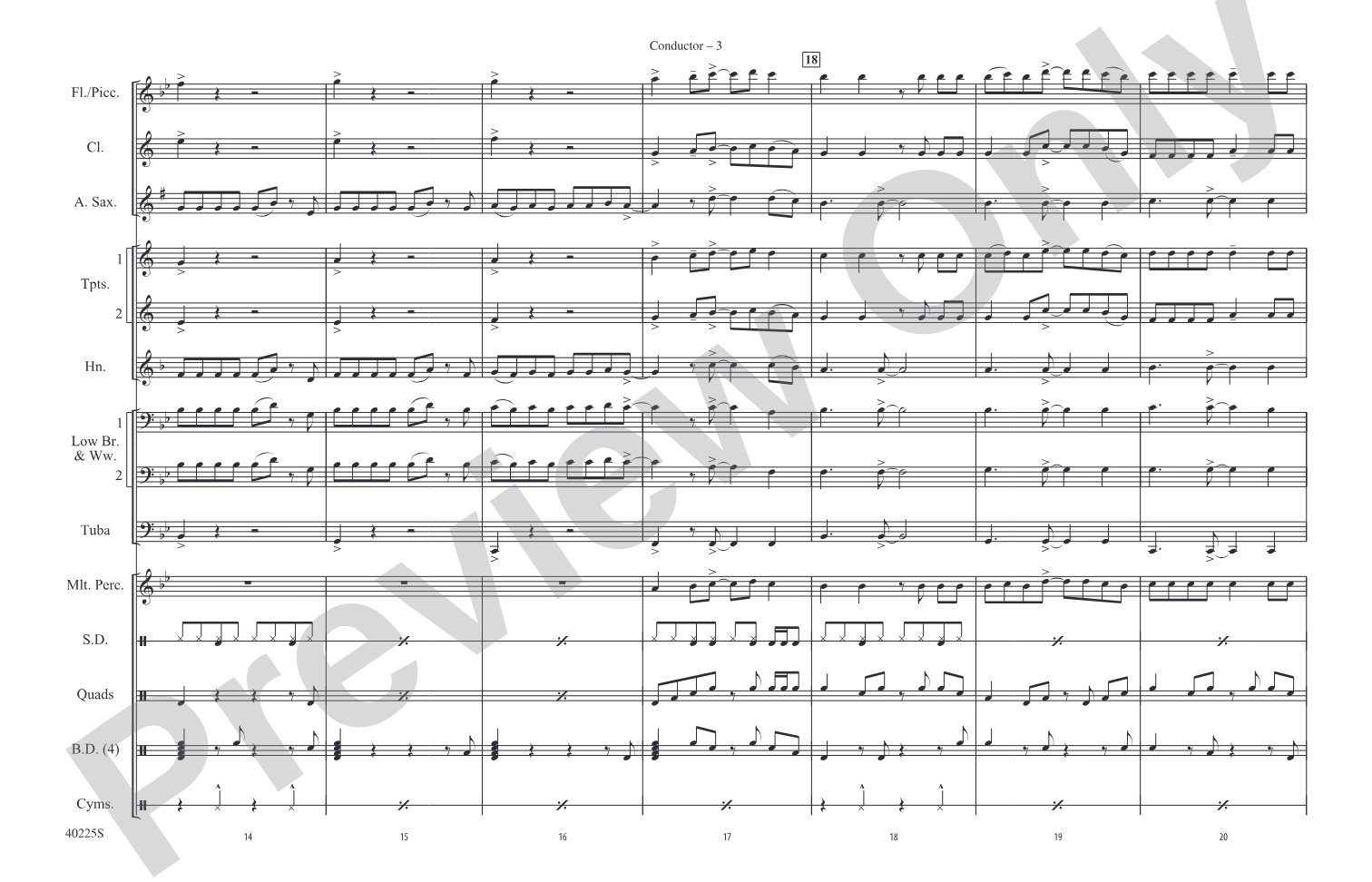 Dumb Love: Marching Band Conductor Score & Parts