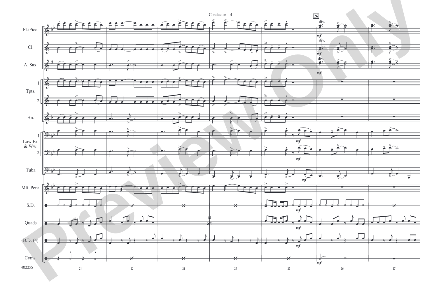 Dumb Love: Marching Band Conductor Score & Parts
