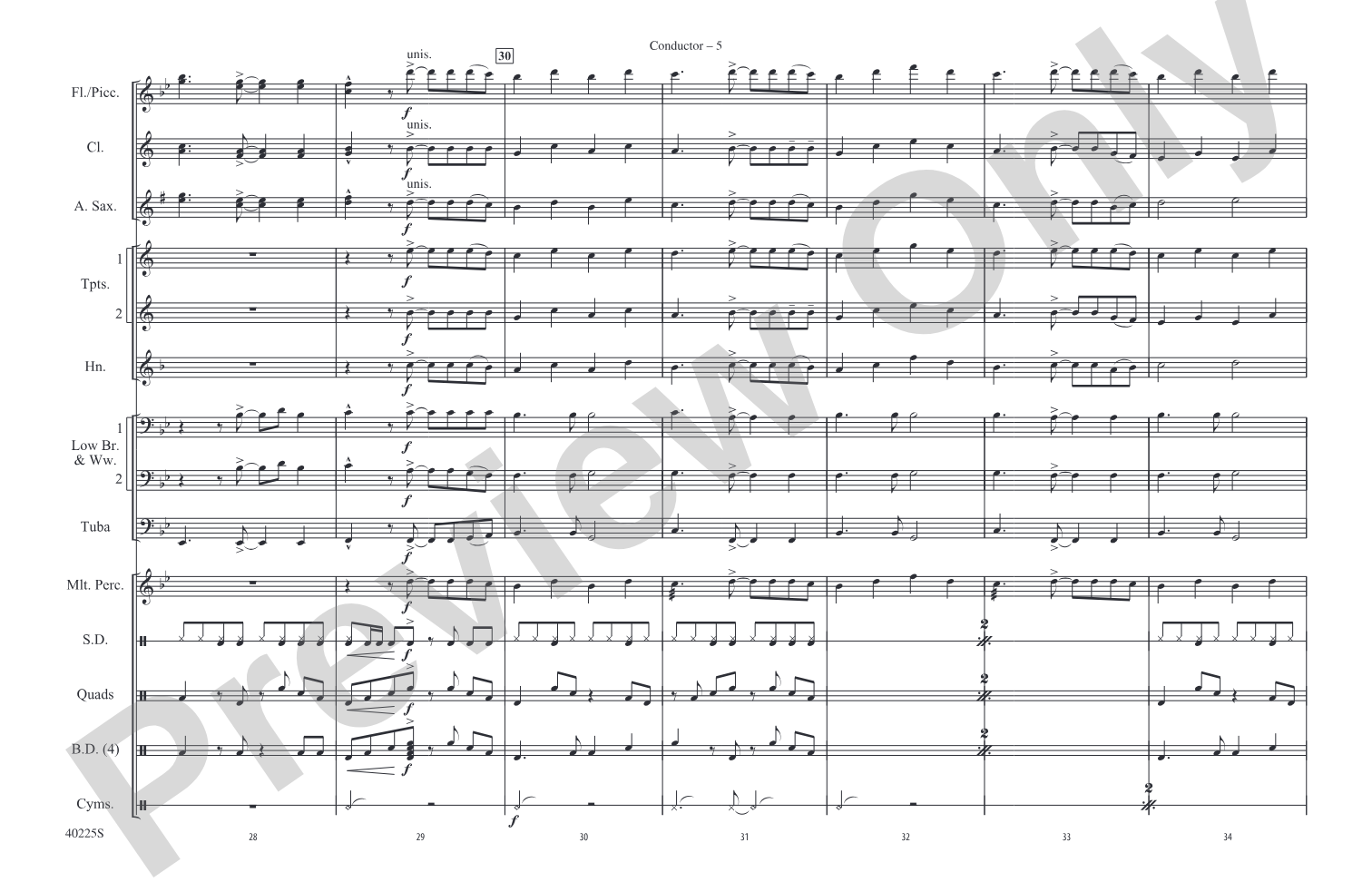 Dumb Love: Marching Band Conductor Score & Parts