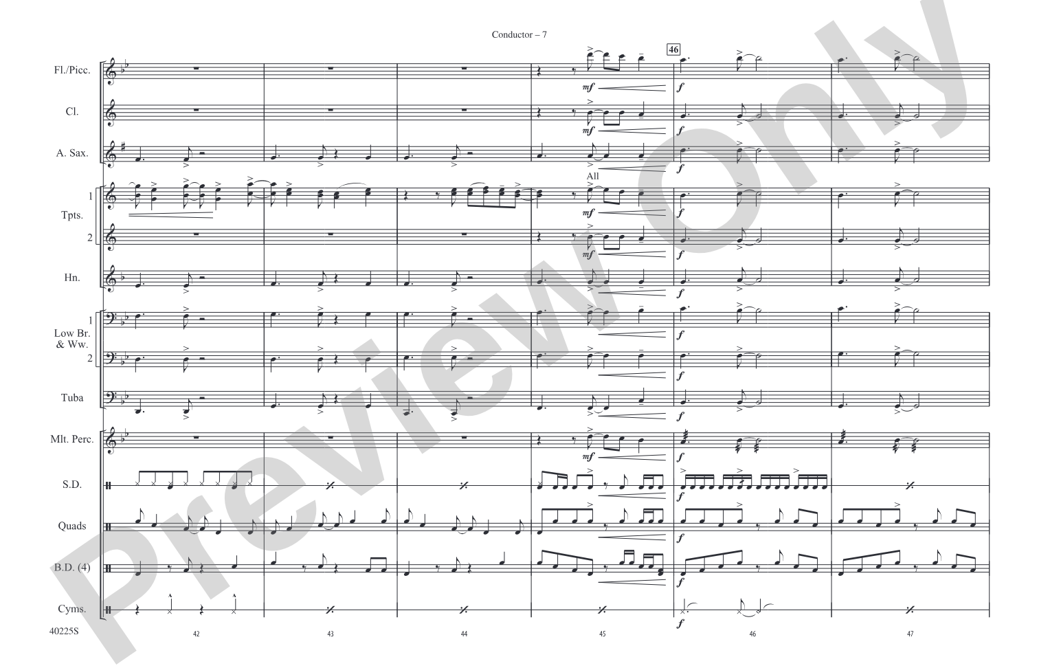 Dumb Love: Marching Band Conductor Score & Parts