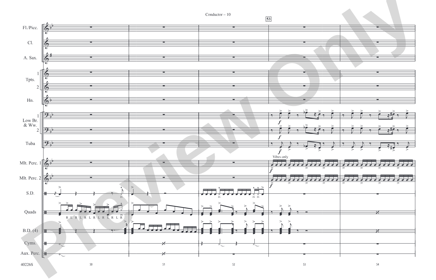 James Bond Theme: Marching Band Conductor Score & Parts
