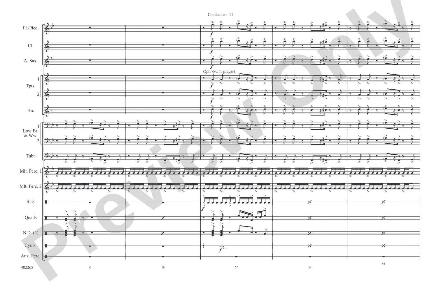 James Bond Theme: Marching Band Conductor Score & Parts