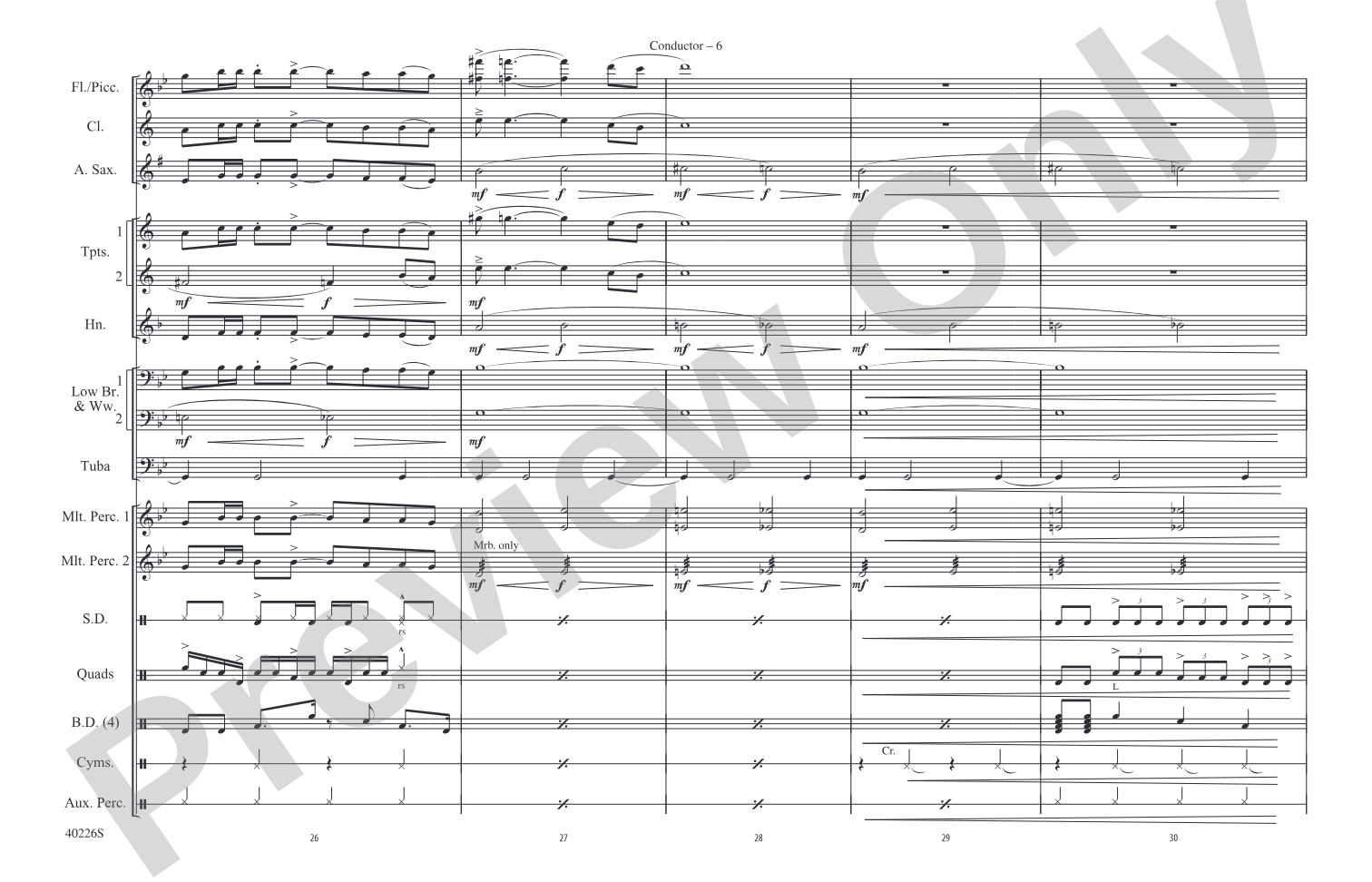 James Bond Theme: Marching Band Conductor Score & Parts
