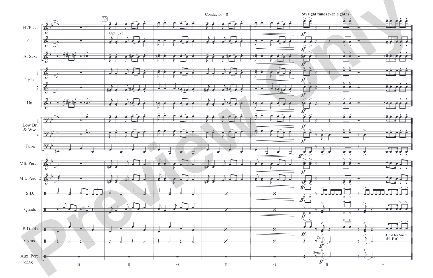 James Bond Theme: Marching Band Conductor Score & Parts