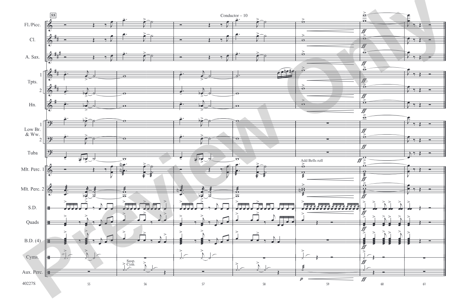 For Your Eyes Only / Goldfinger: Marching Band Conductor Score & Parts