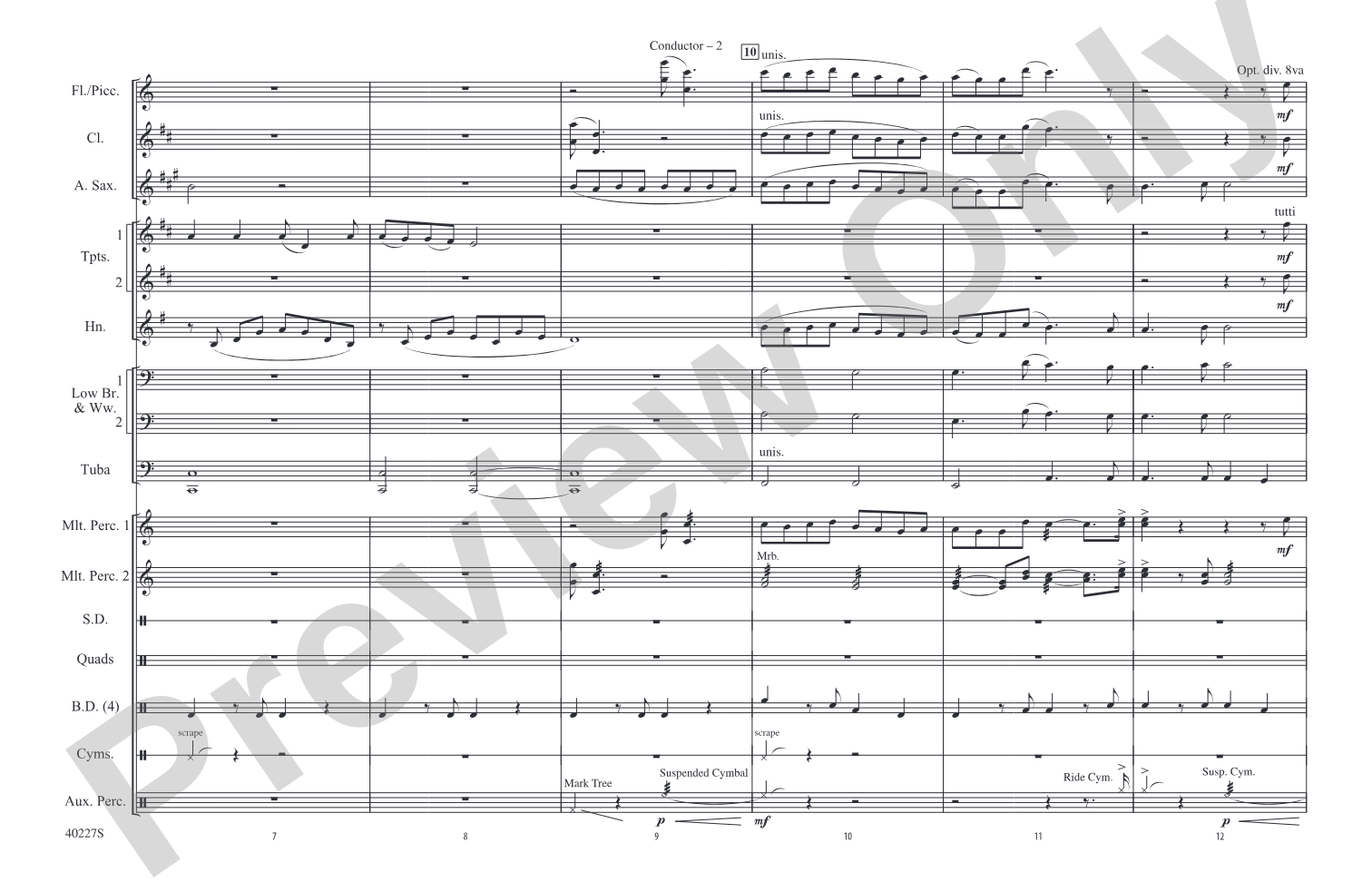For Your Eyes Only / Goldfinger: Marching Band Conductor Score & Parts