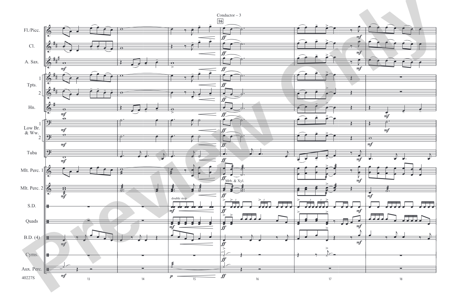 For Your Eyes Only / Goldfinger: Marching Band Conductor Score & Parts