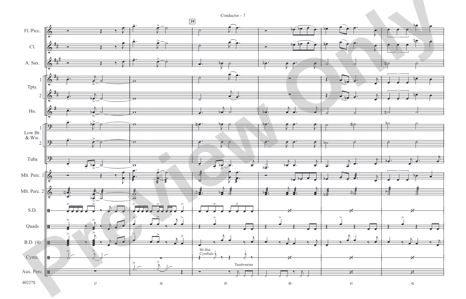 For Your Eyes Only / Goldfinger: Marching Band Conductor Score & Parts