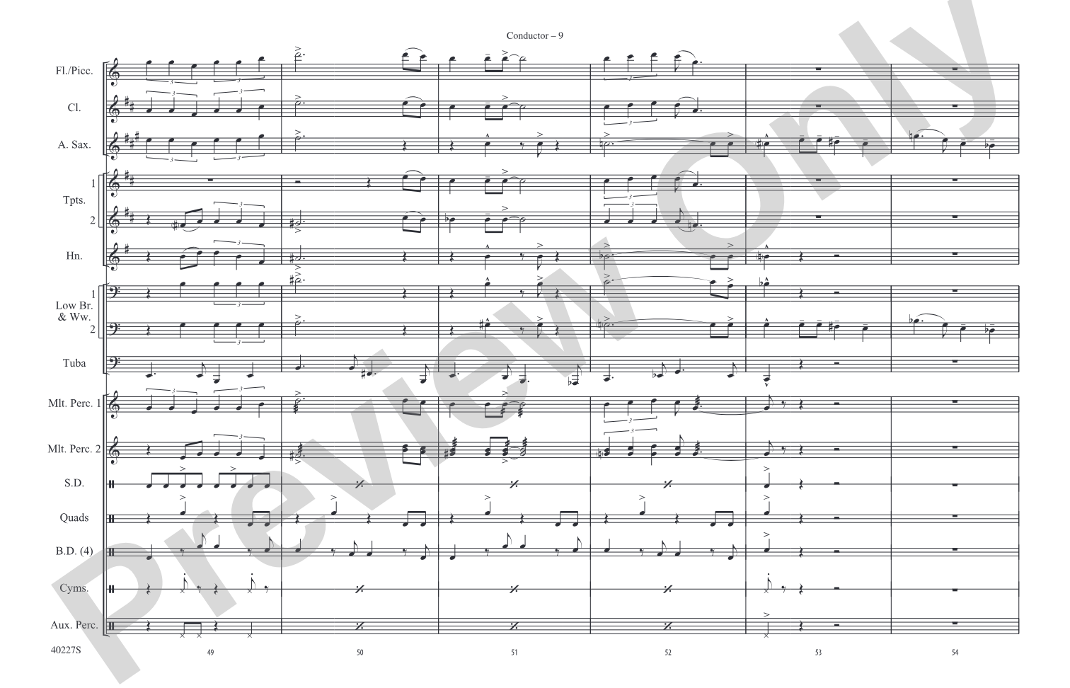 For Your Eyes Only / Goldfinger: Marching Band Conductor Score & Parts