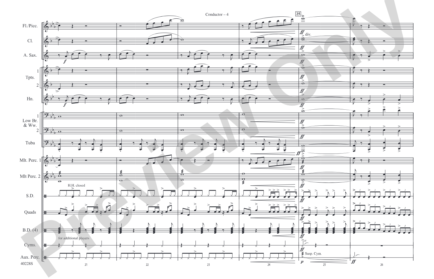 Die Another Day / Live and Let Die / James Bond Theme: Marching Band Conductor Score & Parts