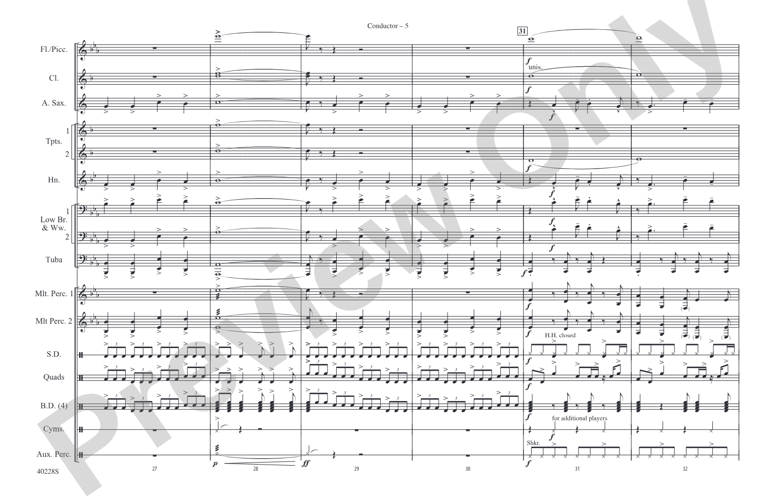 Die Another Day / Live and Let Die / James Bond Theme: Marching Band Conductor Score & Parts