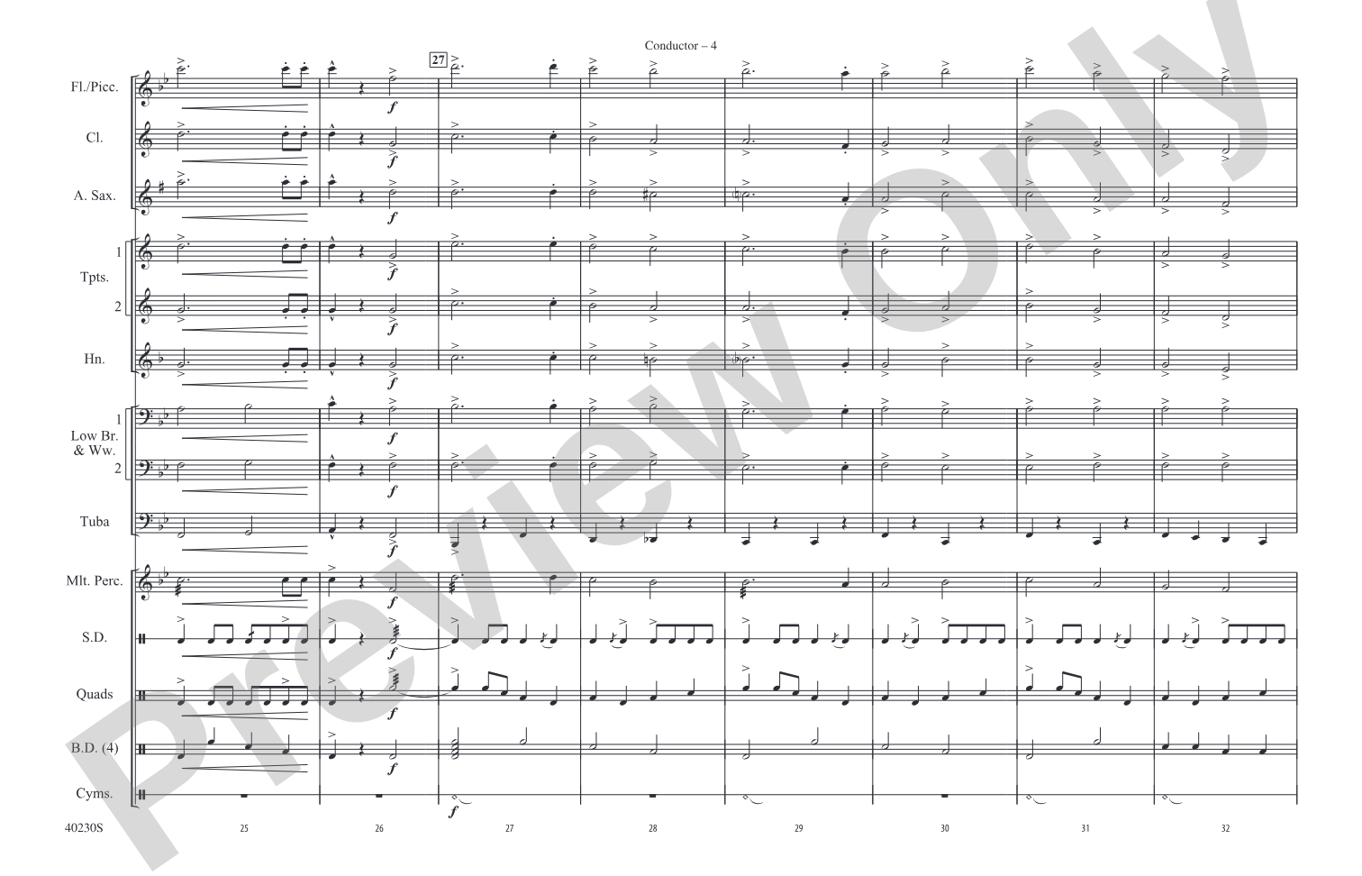 A Patriotic Salute!: Marching Band Conductor Score & Parts