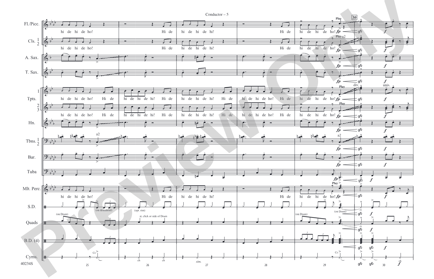 Minnie the Moocher: Score