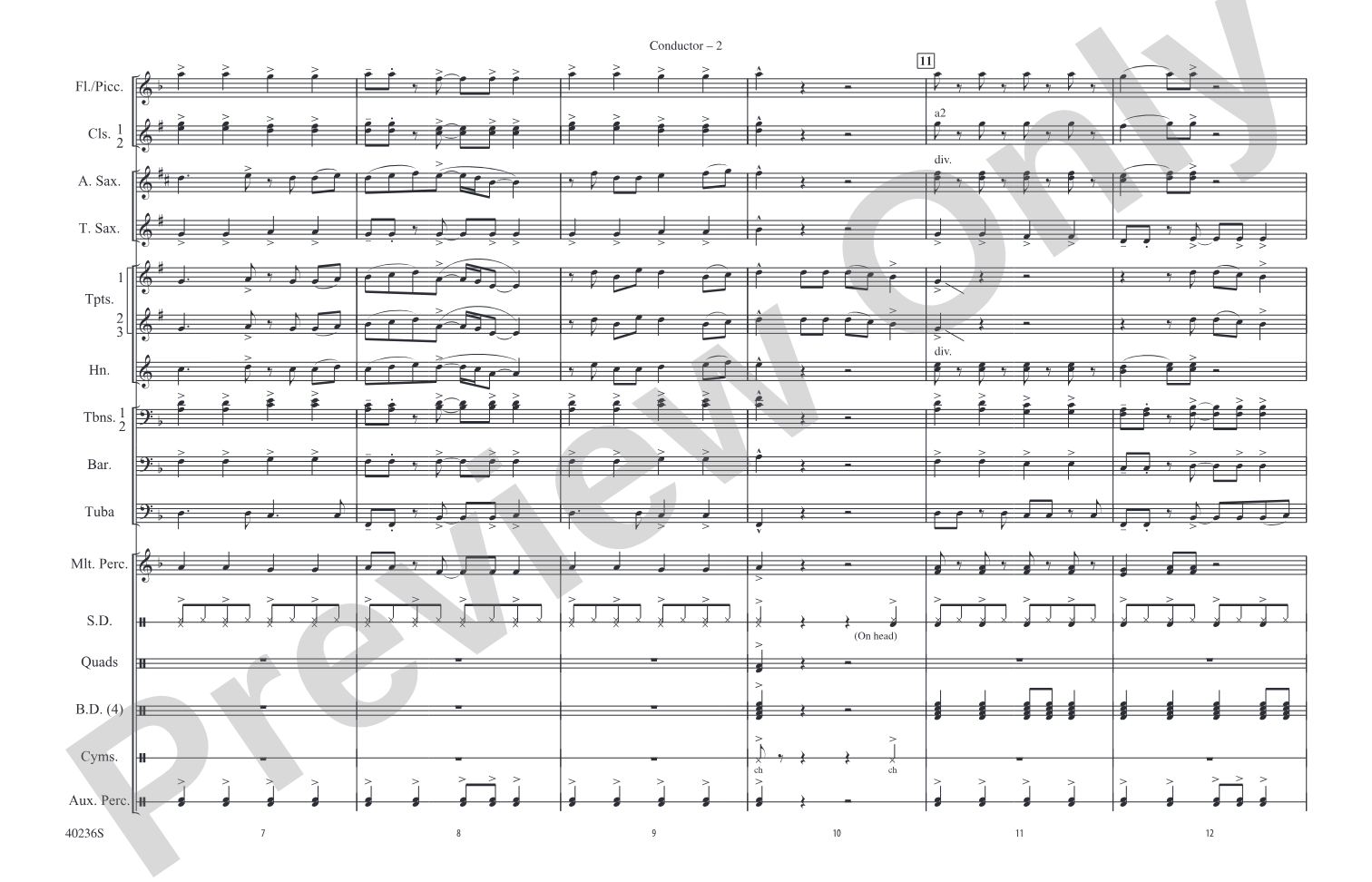 Die Young: Marching Band Conductor Score & Parts