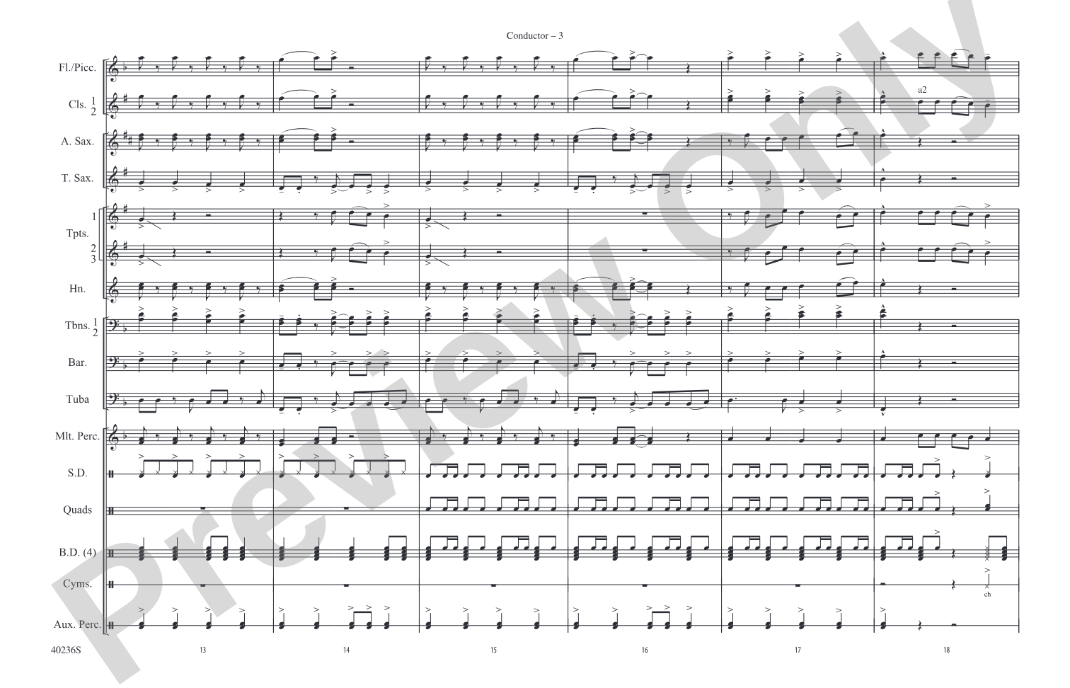 Die Young: Marching Band Conductor Score & Parts