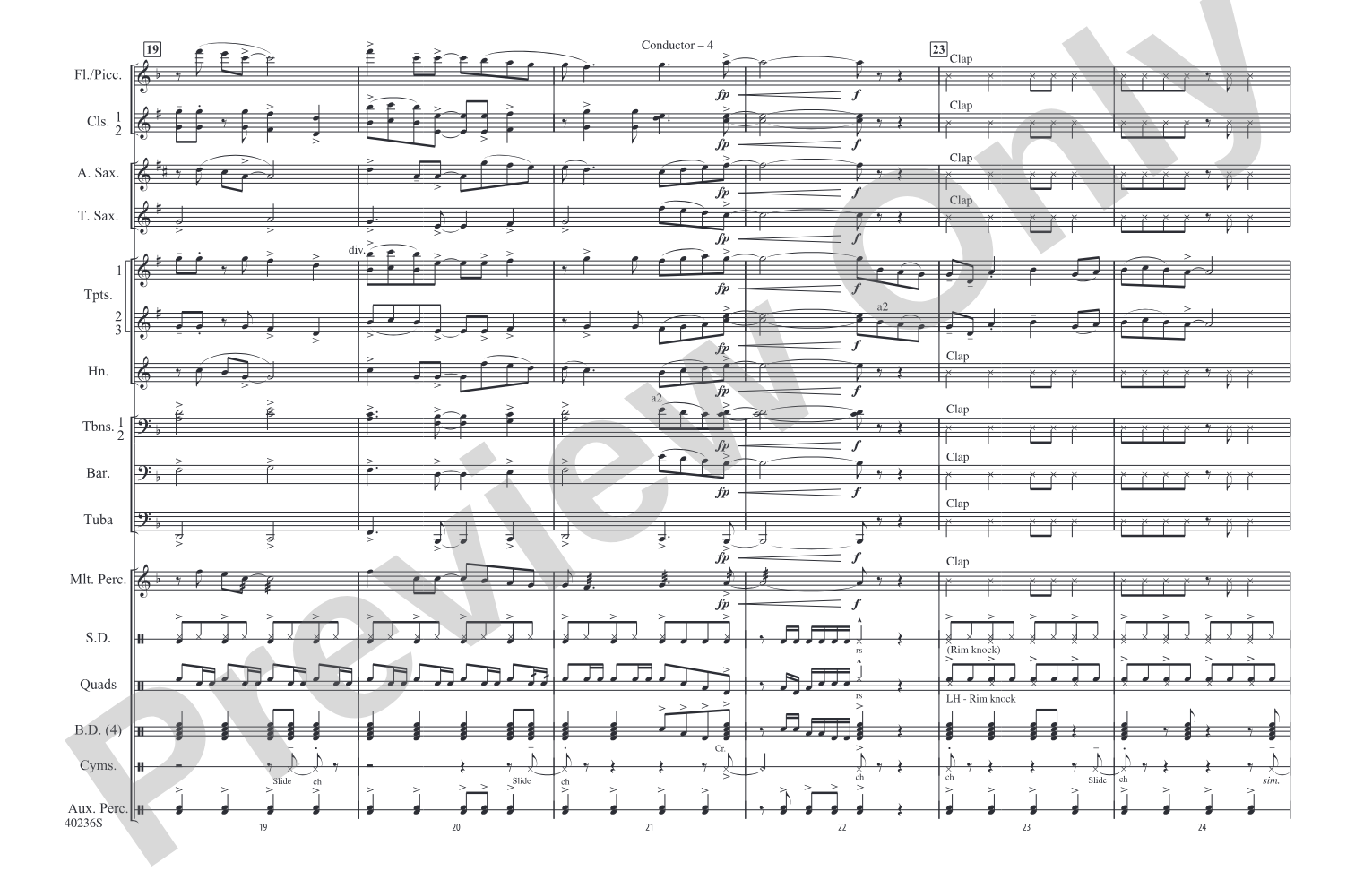 Die Young: Marching Band Conductor Score & Parts