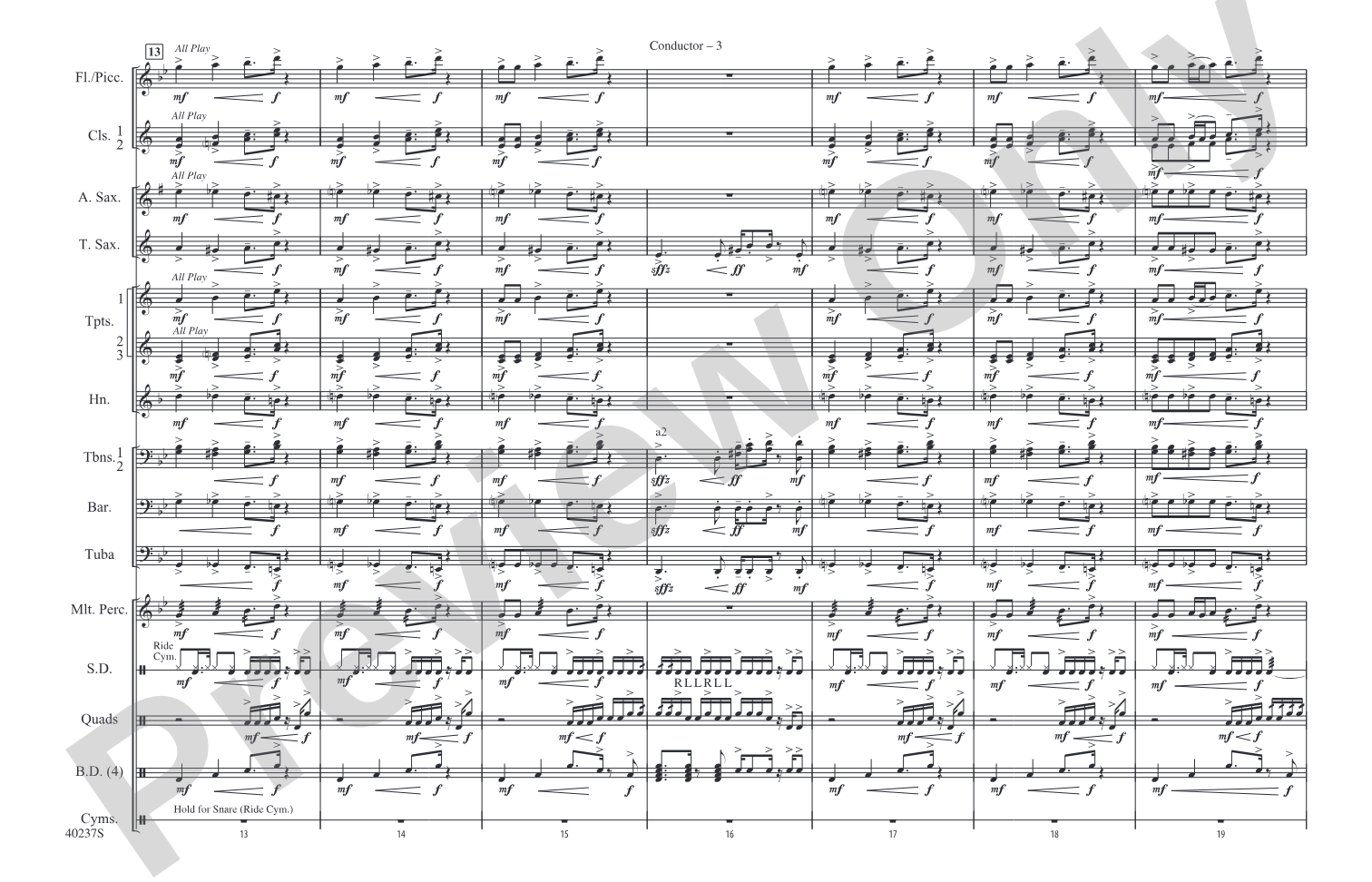 Big Noise from Winnetka: Marching Band Conductor Score & Parts