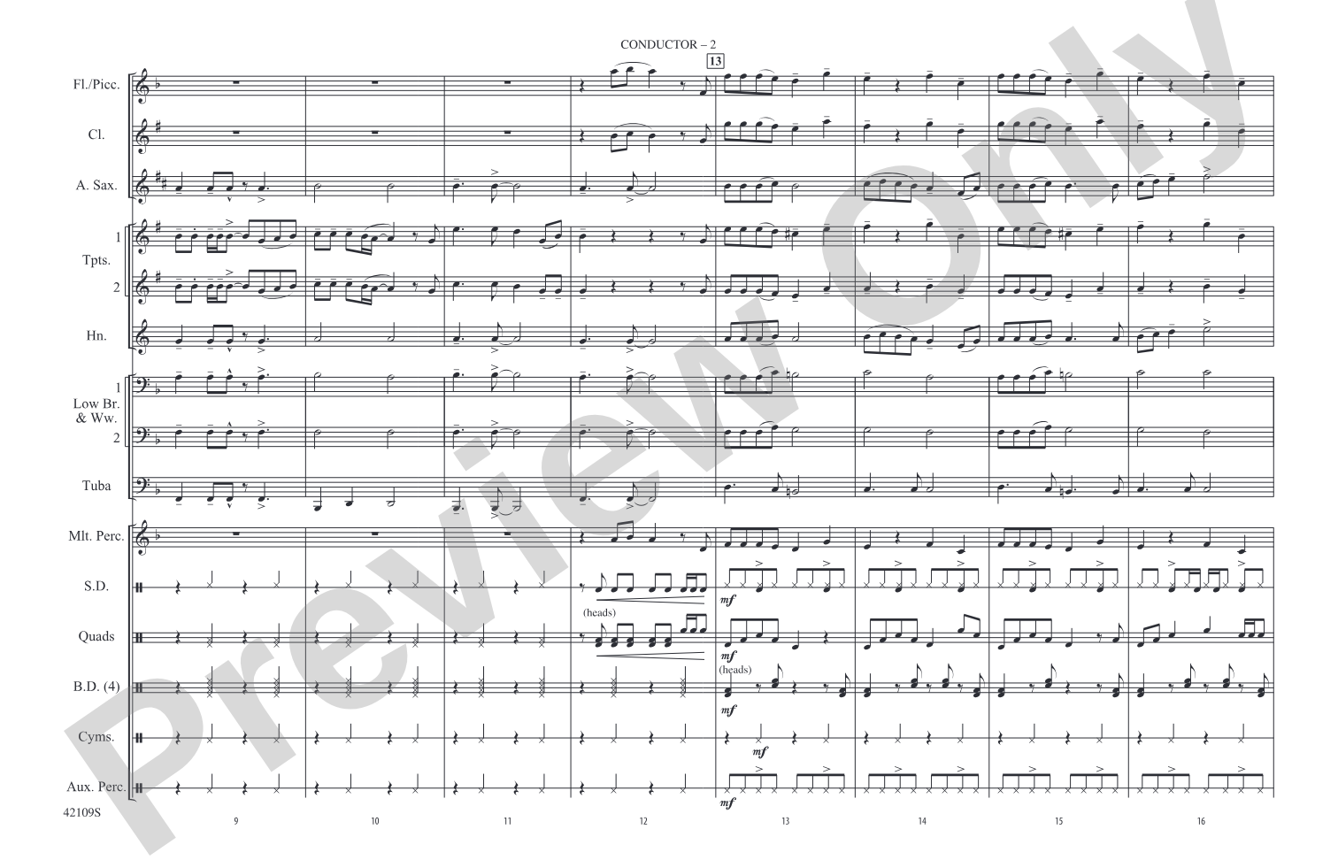 Just Give Me a Reason: Marching Band Conductor Score & Parts