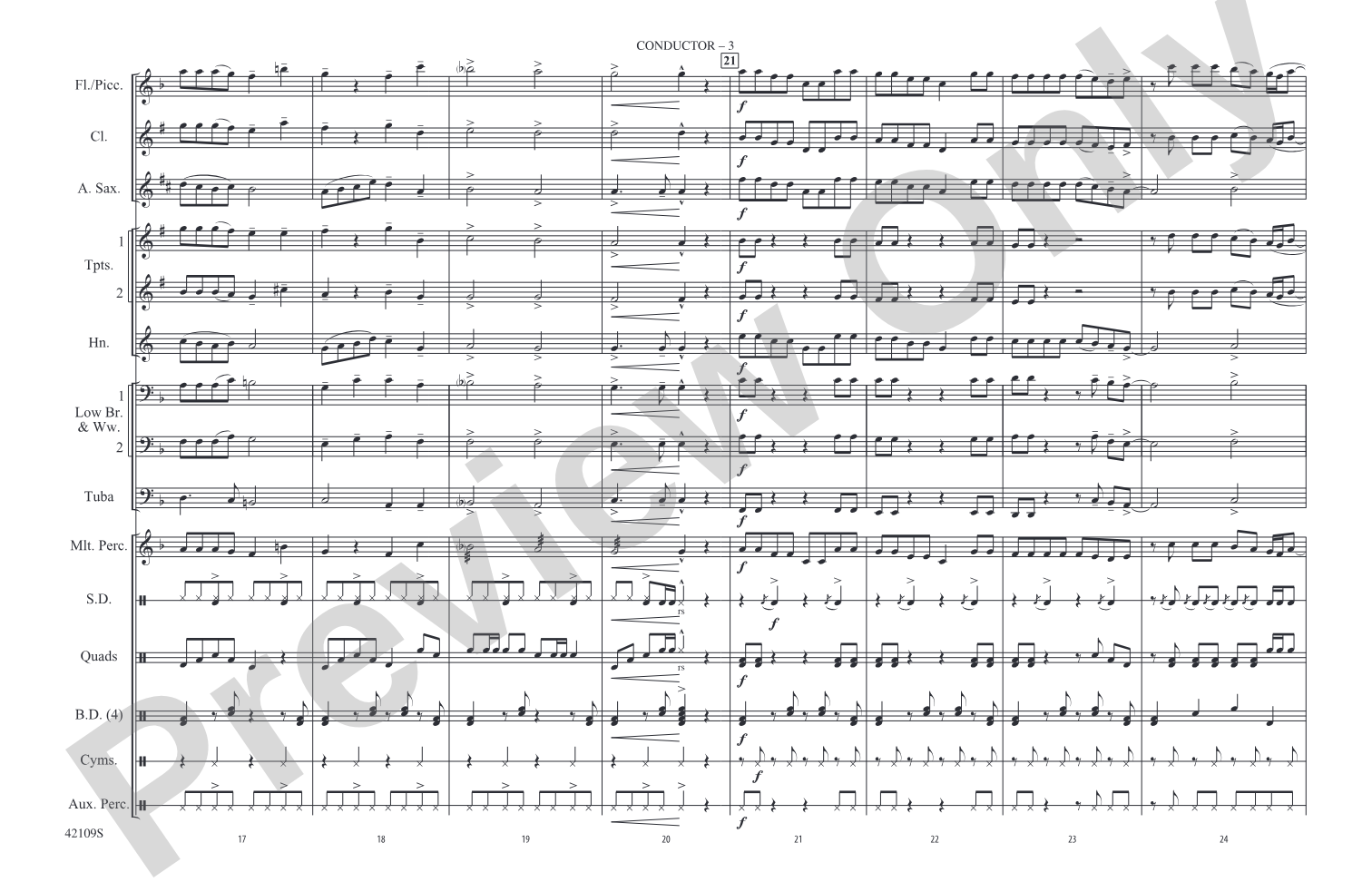 Just Give Me a Reason: Marching Band Conductor Score & Parts