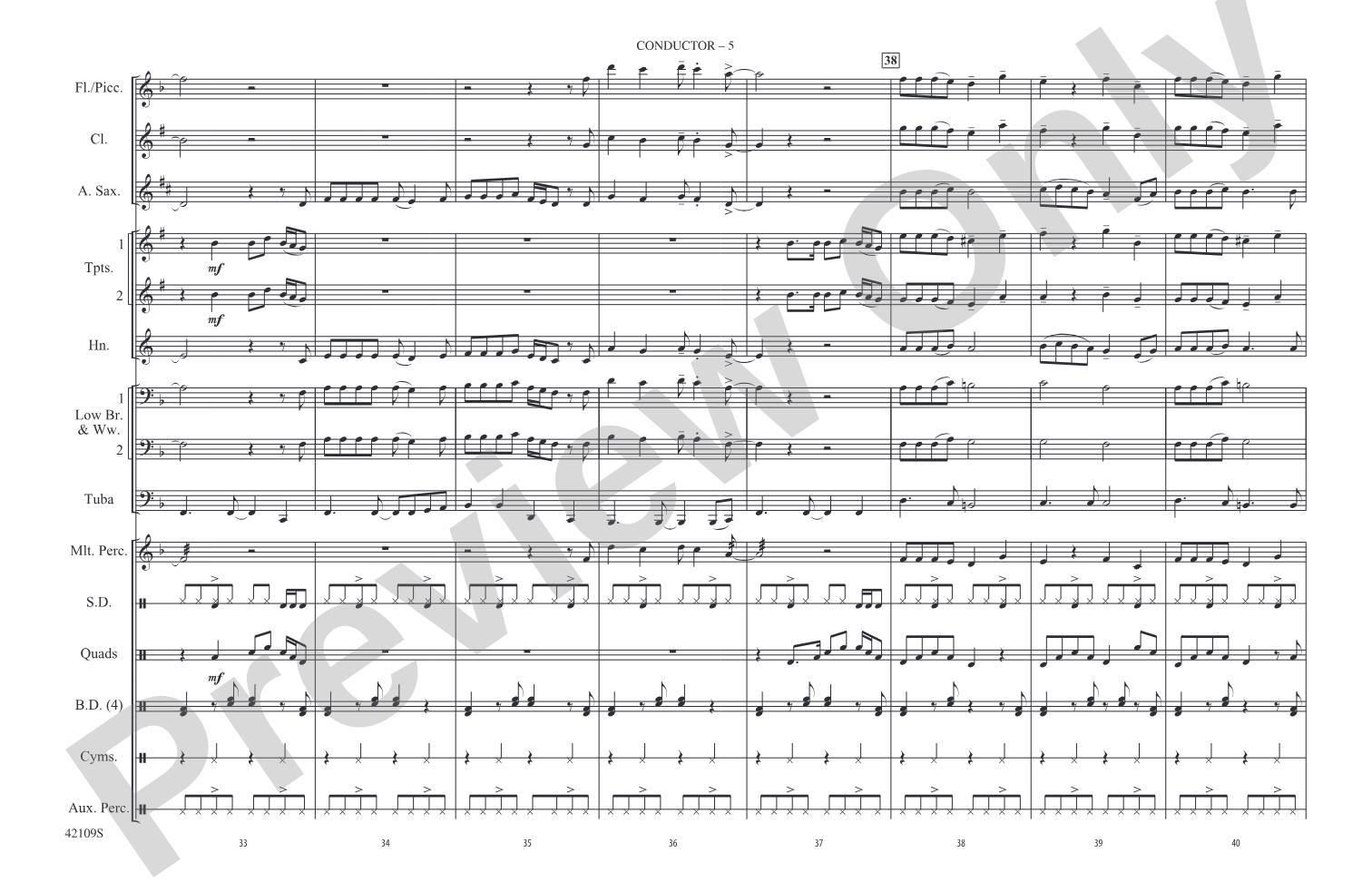 Just Give Me a Reason: Marching Band Conductor Score & Parts