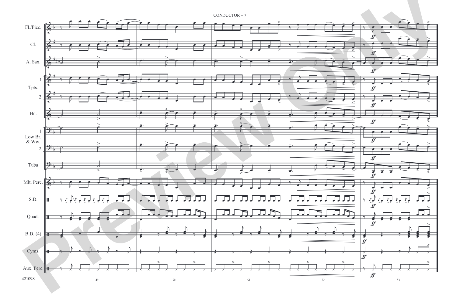 Just Give Me a Reason: Marching Band Conductor Score & Parts