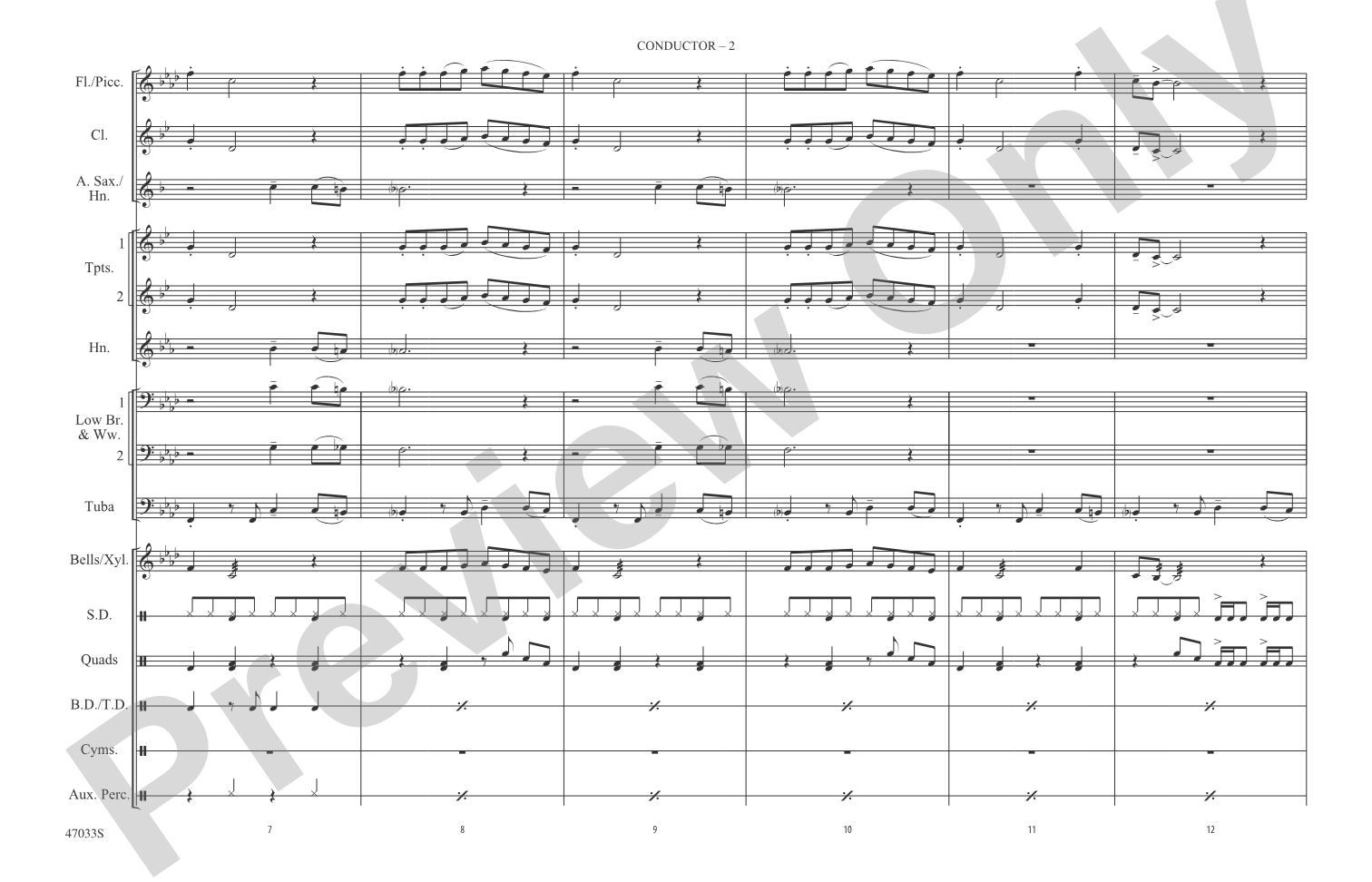 Cake by the Ocean: Marching Band Conductor Score & Parts