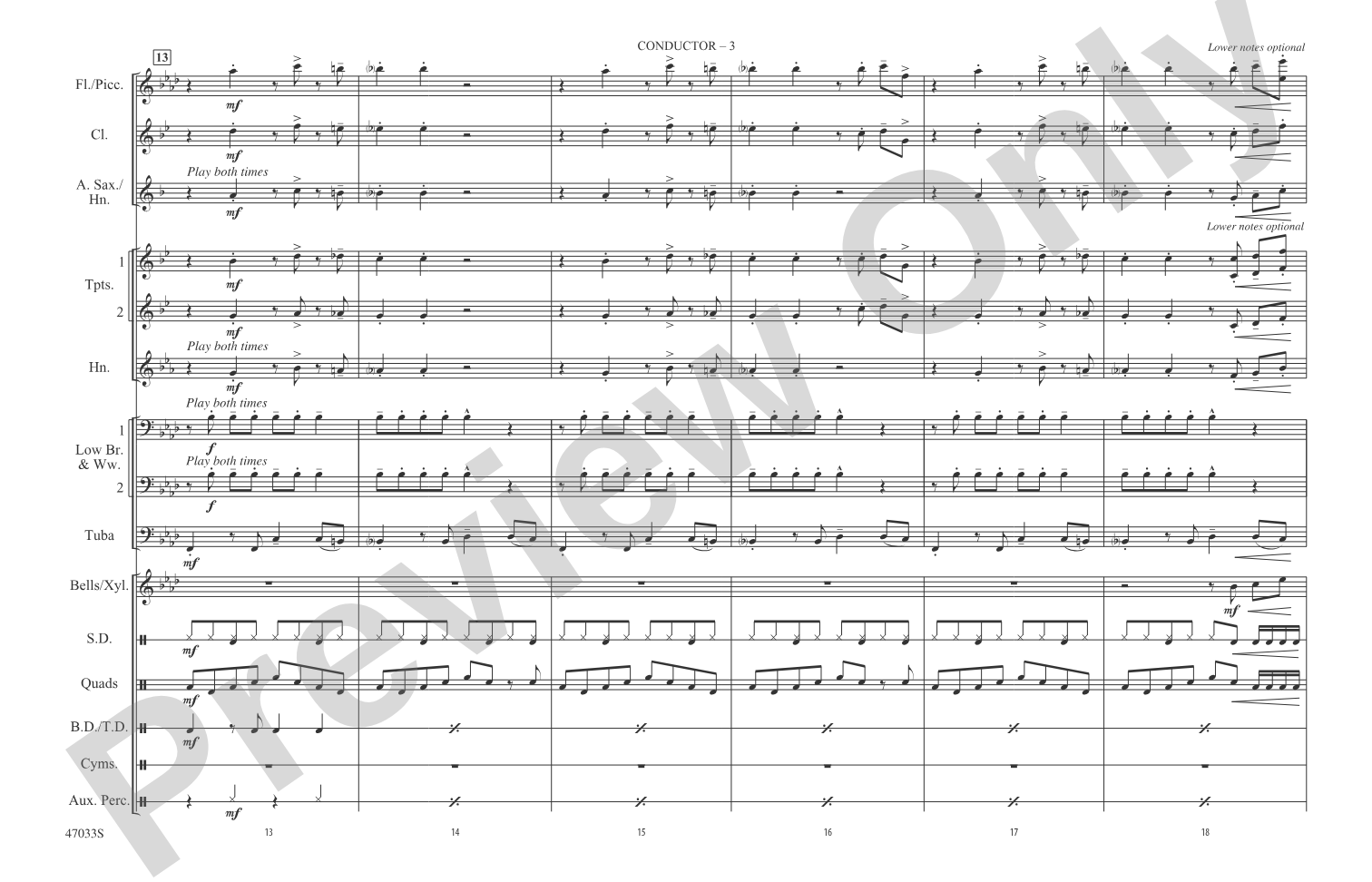Cake by the Ocean: Marching Band Conductor Score & Parts