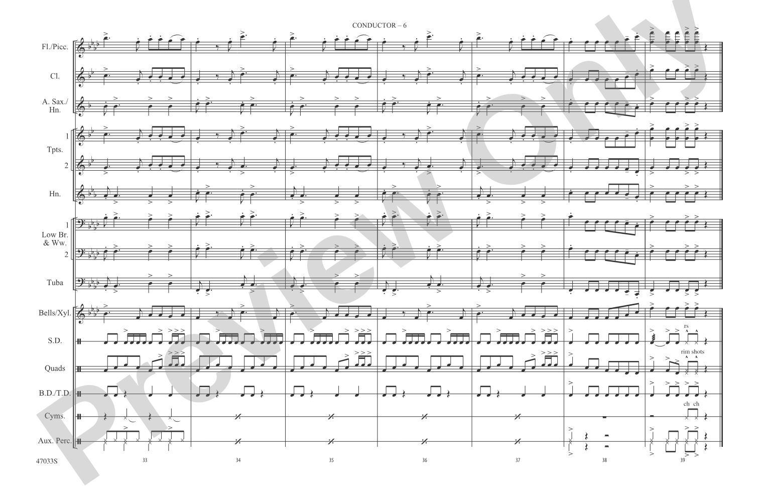 Cake by the Ocean: Marching Band Conductor Score & Parts