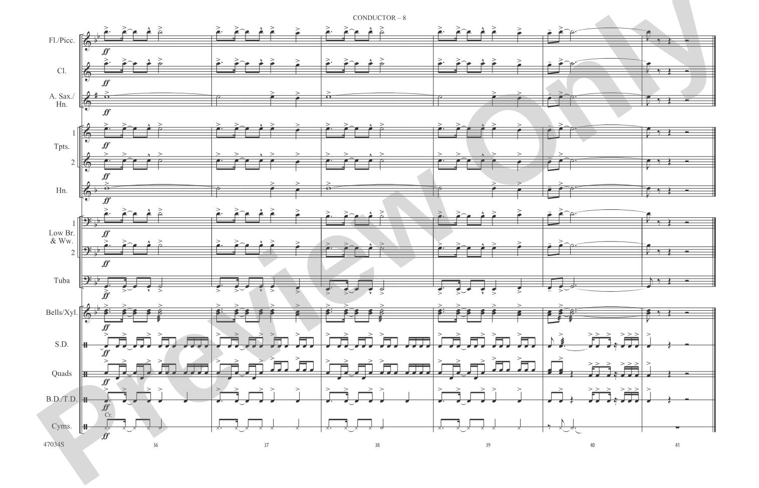 New Rules: Marching Band Conductor Score & Parts