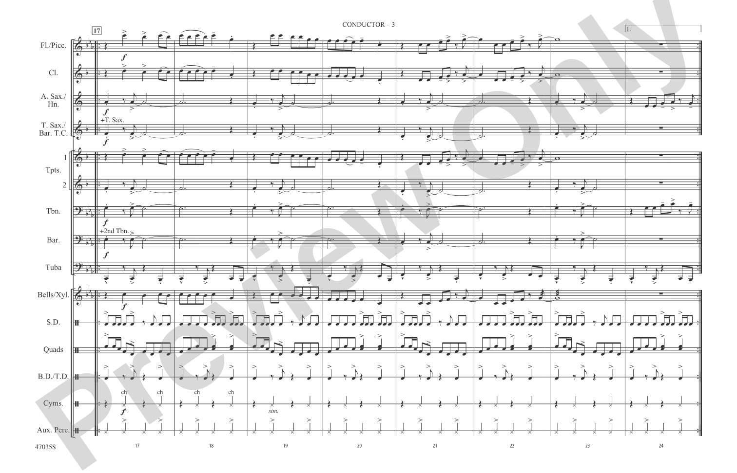 Feel It Still: Marching Band Conductor Score & Parts