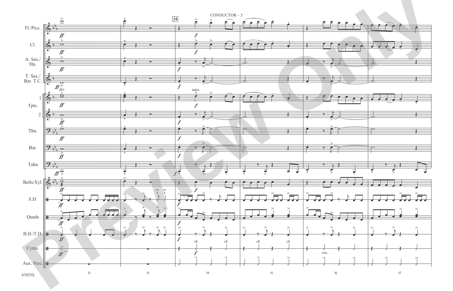 Feel It Still: Marching Band Conductor Score & Parts