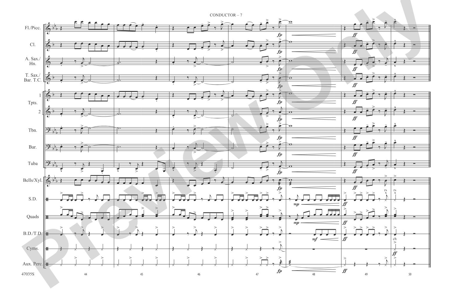 Feel It Still: Marching Band Conductor Score & Parts