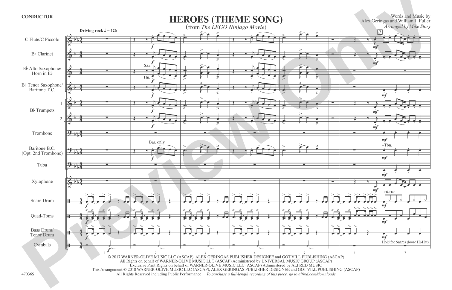 Heroes (Theme Song): Score