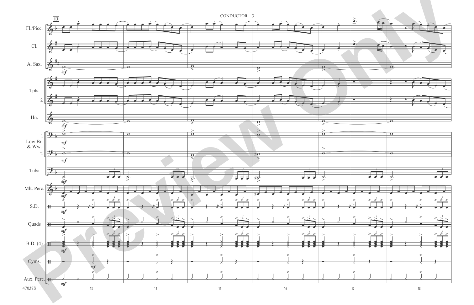 Believer: Marching Band Conductor Score & Parts