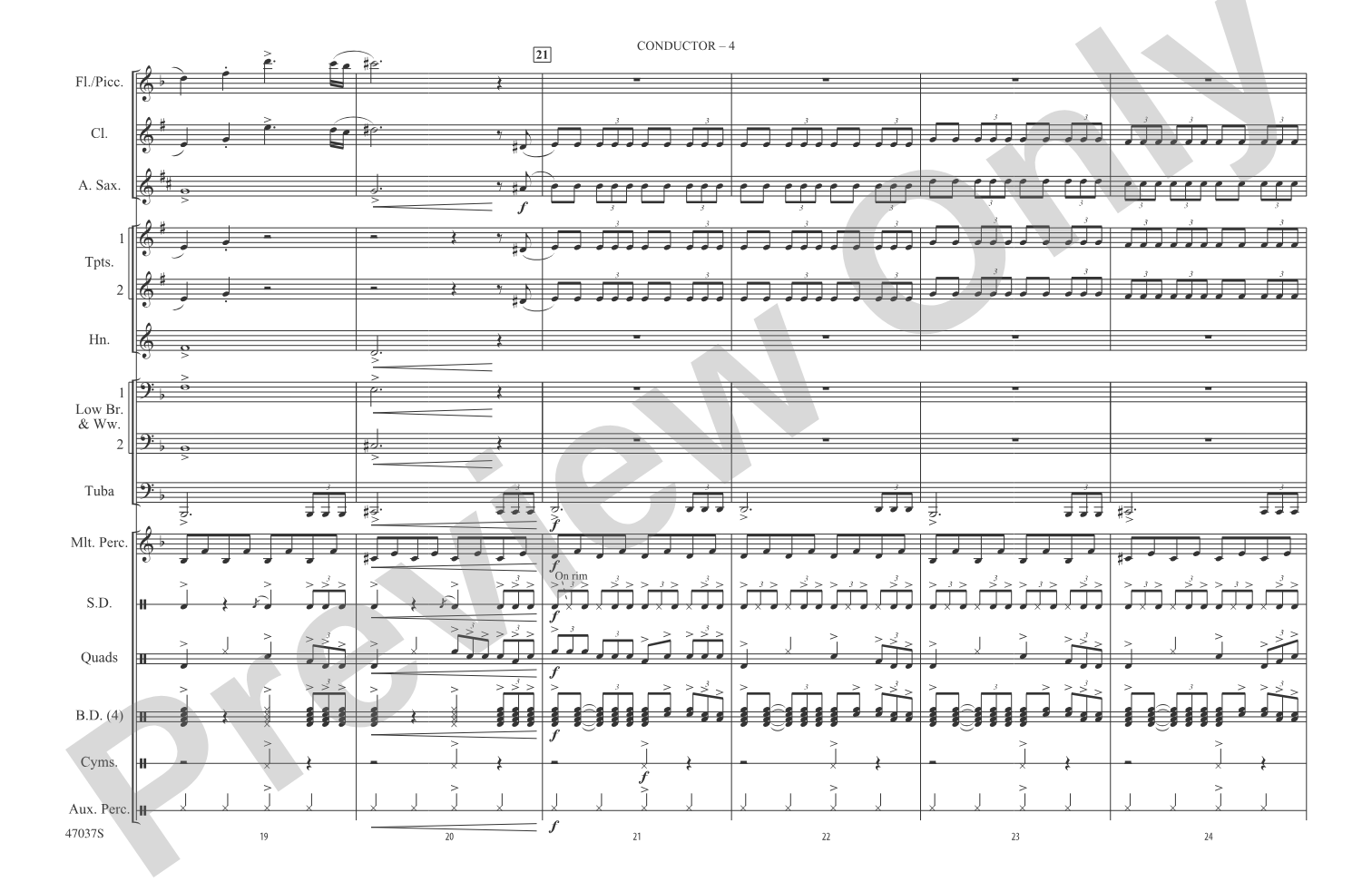 Believer: Marching Band Conductor Score & Parts