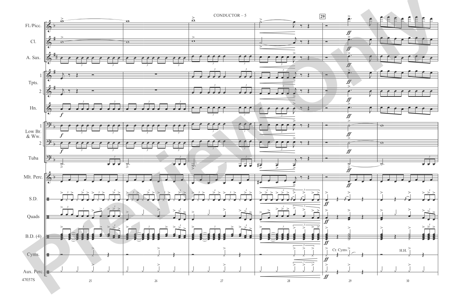 Believer: Marching Band Conductor Score & Parts
