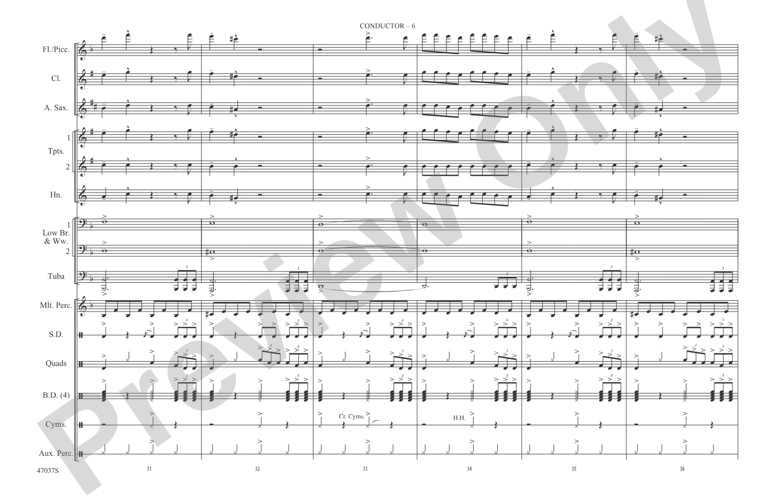 Believer: Marching Band Conductor Score & Parts